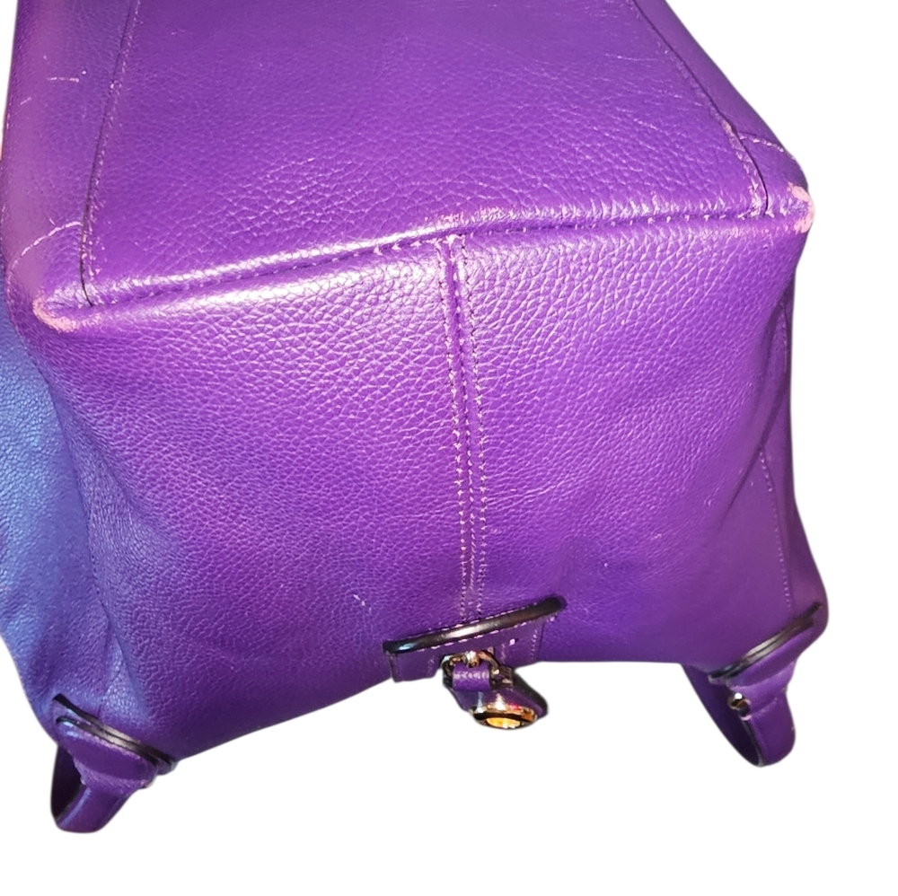 COACH Edie Vibrant Purple Shoulder Bag with Dust Bag & Pair of Twillies - Picture 15 of 15